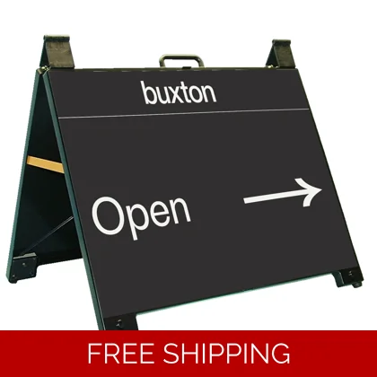 Buxton Open Portable 60x45cm A-Frame Black